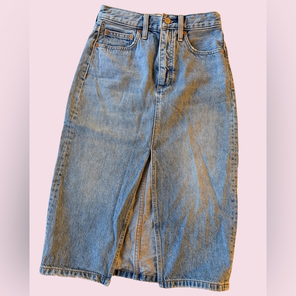 Denim Forum Midi Skirt
